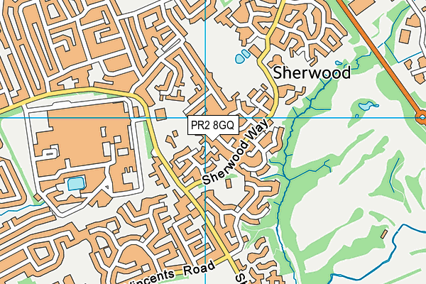 PR2 8GQ map - OS VectorMap District (Ordnance Survey)