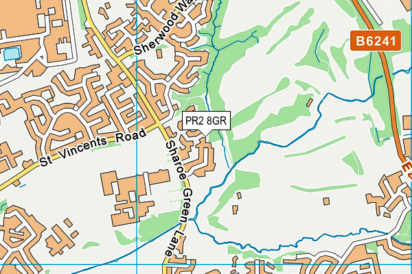 PR2 8GR map - OS VectorMap District (Ordnance Survey)