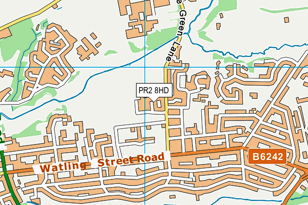 PR2 8HD map - OS VectorMap District (Ordnance Survey)