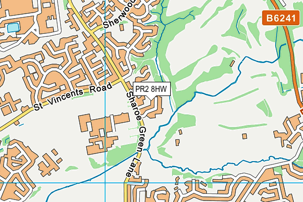 PR2 8HW map - OS VectorMap District (Ordnance Survey)