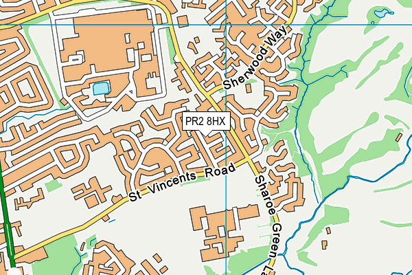 PR2 8HX map - OS VectorMap District (Ordnance Survey)
