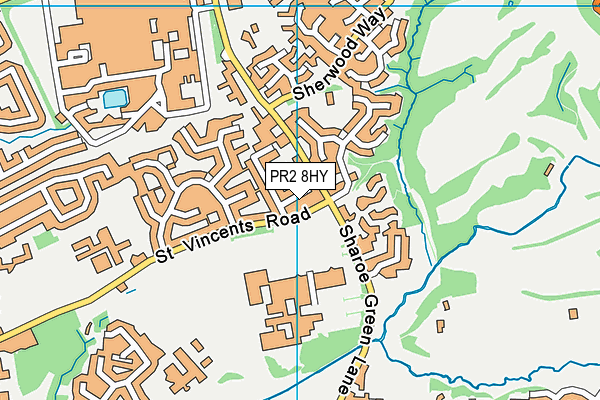 PR2 8HY map - OS VectorMap District (Ordnance Survey)