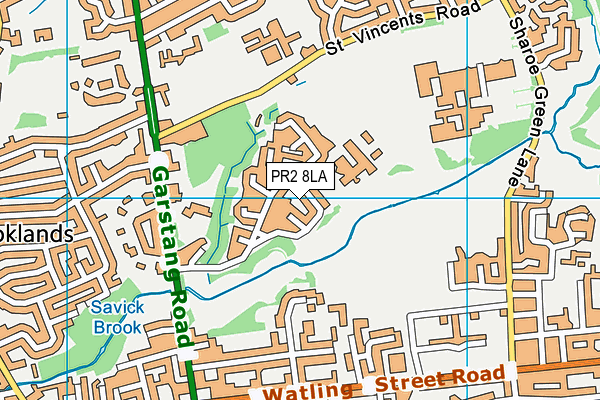 PR2 8LA map - OS VectorMap District (Ordnance Survey)