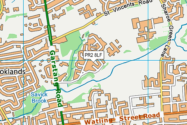 PR2 8LF map - OS VectorMap District (Ordnance Survey)