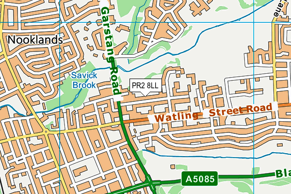PR2 8LL map - OS VectorMap District (Ordnance Survey)