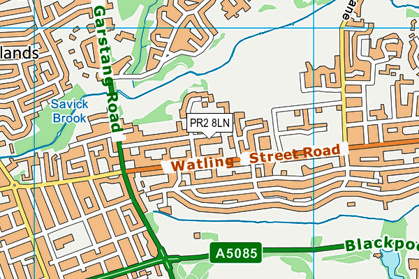 PR2 8LN map - OS VectorMap District (Ordnance Survey)