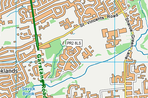 PR2 8LS map - OS VectorMap District (Ordnance Survey)