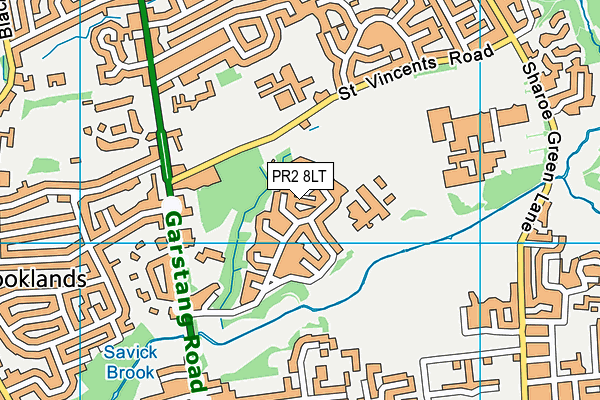 PR2 8LT map - OS VectorMap District (Ordnance Survey)