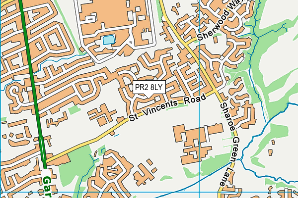 PR2 8LY map - OS VectorMap District (Ordnance Survey)