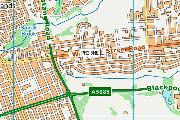 PR2 8NE map - OS VectorMap District (Ordnance Survey)