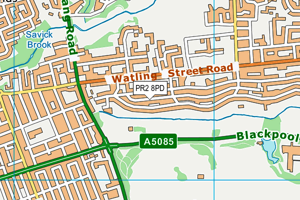 PR2 8PD map - OS VectorMap District (Ordnance Survey)
