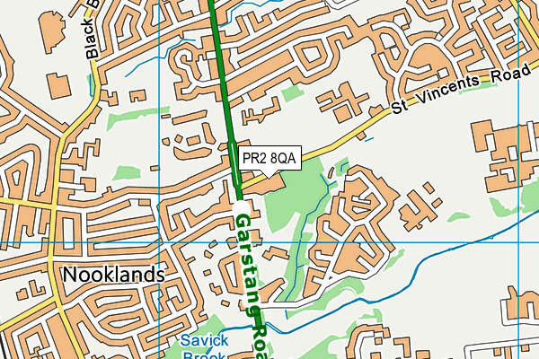 PR2 8QA map - OS VectorMap District (Ordnance Survey)
