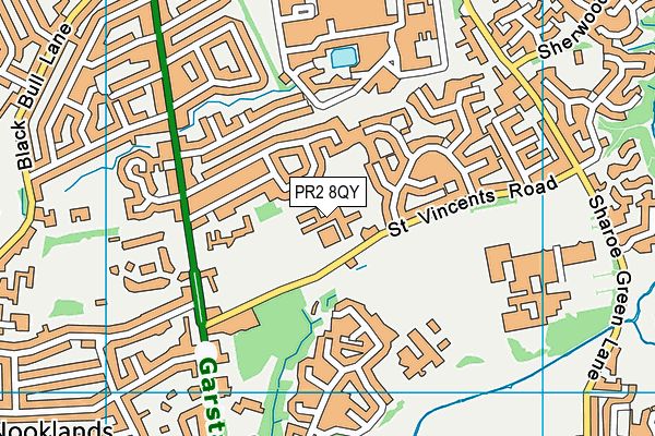PR2 8QY map - OS VectorMap District (Ordnance Survey)
