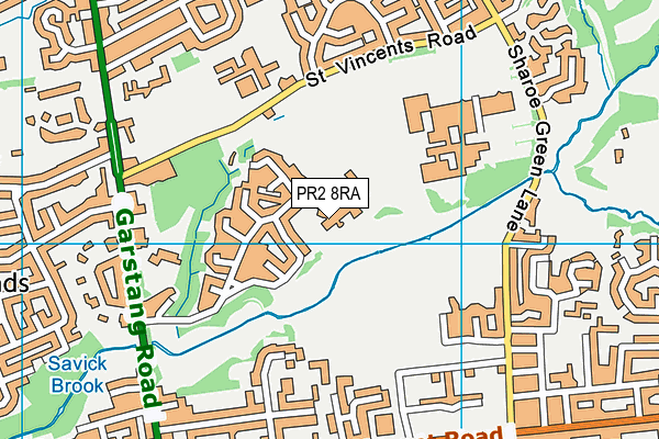 Archbishop Temple Church of England High School map (PR2 8RA) - OS VectorMap District (Ordnance Survey)