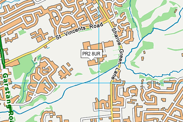 Preston's College Sports Centre map (PR2 8UR) - OS VectorMap District (Ordnance Survey)