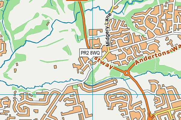 PR2 8WQ map - OS VectorMap District (Ordnance Survey)