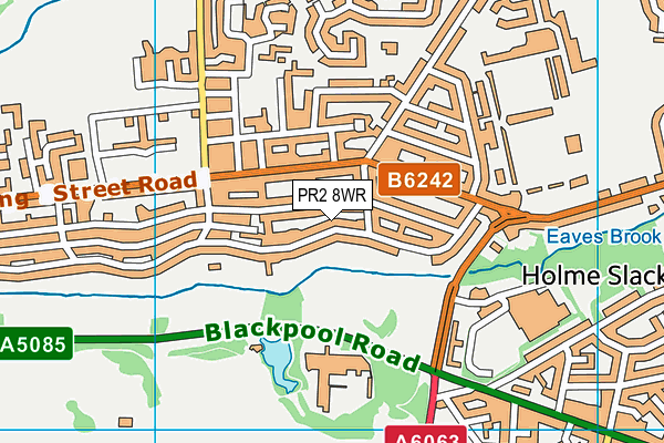 PR2 8WR map - OS VectorMap District (Ordnance Survey)