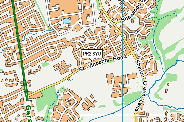 PR2 8YU map - OS VectorMap District (Ordnance Survey)