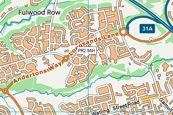 PR2 9AH map - OS VectorMap District (Ordnance Survey)