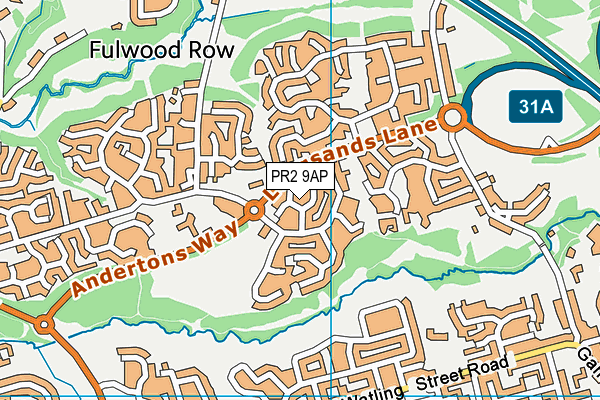 PR2 9AP map - OS VectorMap District (Ordnance Survey)