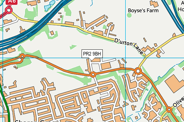 PR2 9BH map - OS VectorMap District (Ordnance Survey)