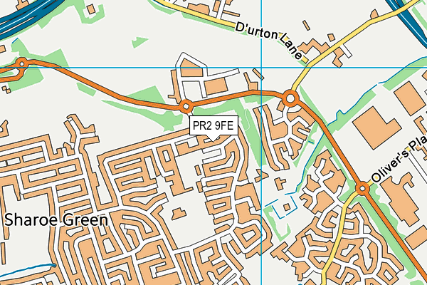 PR2 9FE map - OS VectorMap District (Ordnance Survey)