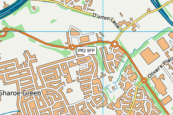 PR2 9FP map - OS VectorMap District (Ordnance Survey)