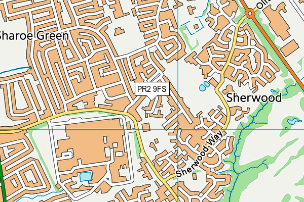 PR2 9FS map - OS VectorMap District (Ordnance Survey)