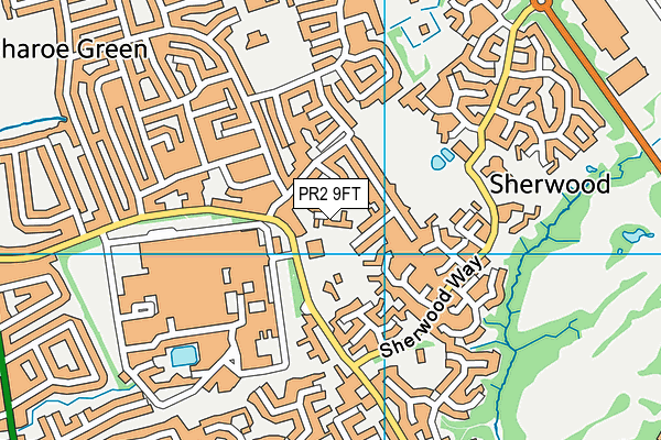 PR2 9FT map - OS VectorMap District (Ordnance Survey)
