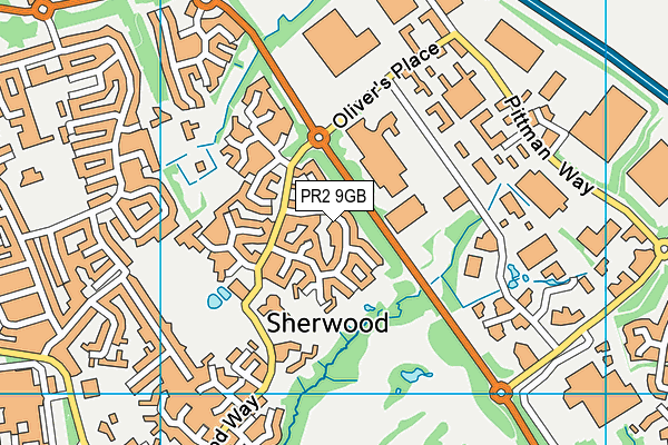 PR2 9GB map - OS VectorMap District (Ordnance Survey)