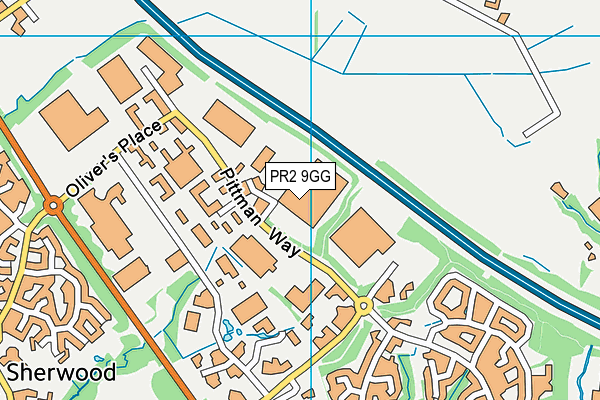 PR2 9GG map - OS VectorMap District (Ordnance Survey)
