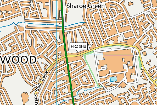 PR2 9HB map - OS VectorMap District (Ordnance Survey)