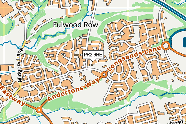 PR2 9HE map - OS VectorMap District (Ordnance Survey)