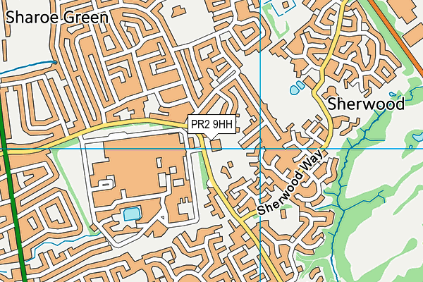 St Clare's Catholic Primary School, Preston map (PR2 9HH) - OS VectorMap District (Ordnance Survey)