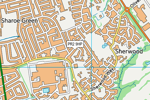 Sherwood Park map (PR2 9HP) - OS VectorMap District (Ordnance Survey)