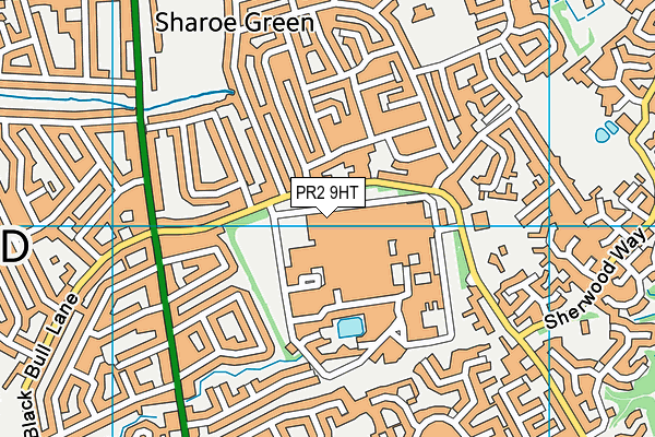 PR2 9HT map - OS VectorMap District (Ordnance Survey)