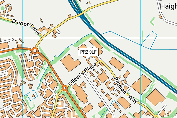 PR2 9LF map - OS VectorMap District (Ordnance Survey)