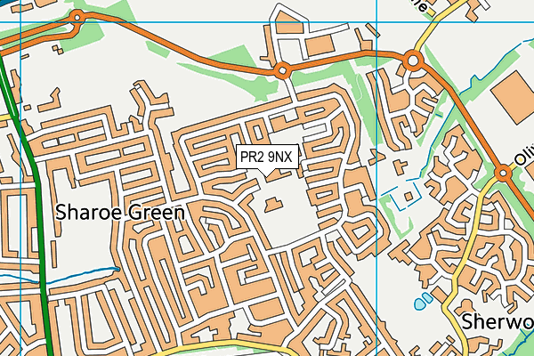 PR2 9NX map - OS VectorMap District (Ordnance Survey)