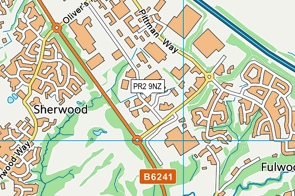 PR2 9NZ map - OS VectorMap District (Ordnance Survey)