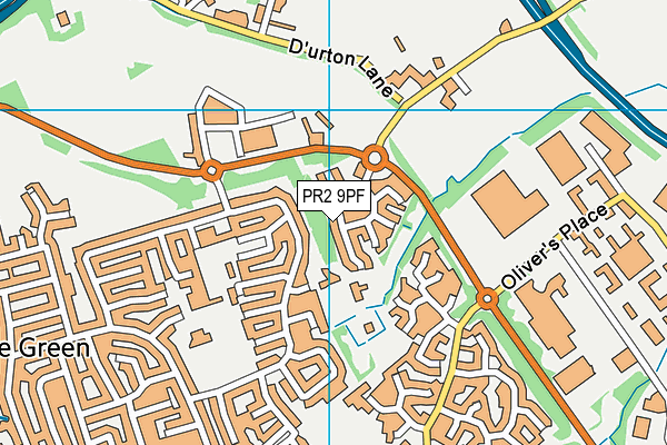 PR2 9PF map - OS VectorMap District (Ordnance Survey)