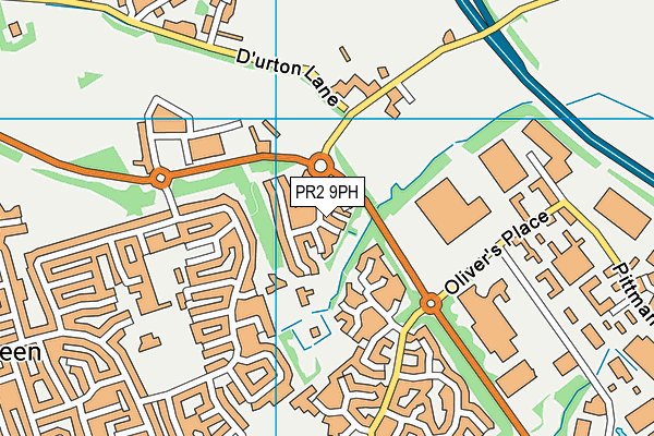 PR2 9PH map - OS VectorMap District (Ordnance Survey)