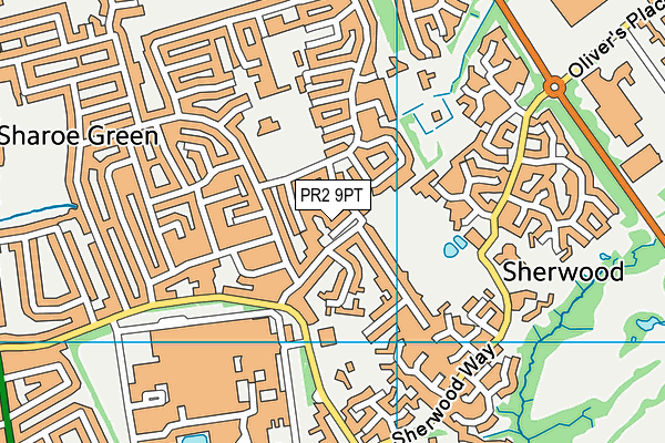 PR2 9PT map - OS VectorMap District (Ordnance Survey)