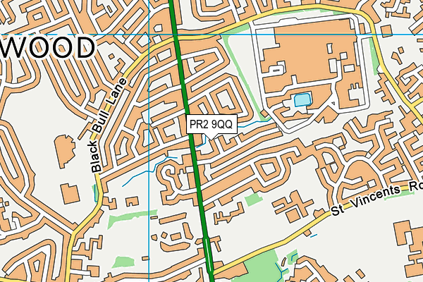PR2 9QQ map - OS VectorMap District (Ordnance Survey)