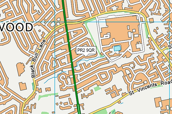 PR2 9QR map - OS VectorMap District (Ordnance Survey)