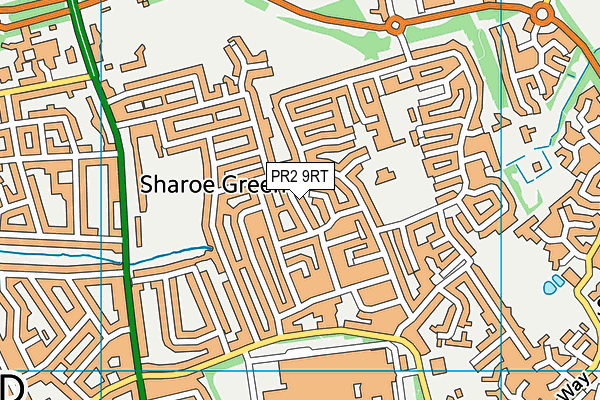 PR2 9RT map - OS VectorMap District (Ordnance Survey)