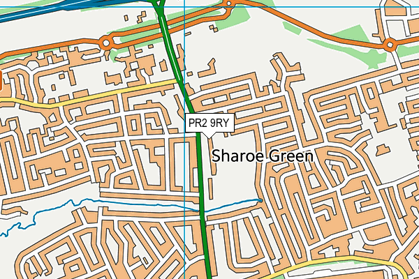 PR2 9RY map - OS VectorMap District (Ordnance Survey)