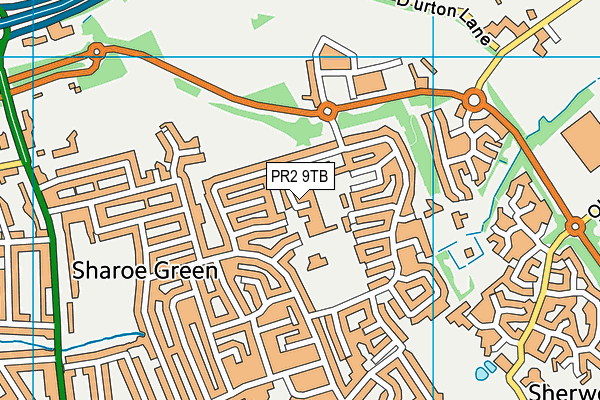 PR2 9TB map - OS VectorMap District (Ordnance Survey)