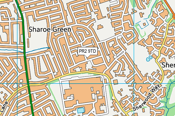 PR2 9TD map - OS VectorMap District (Ordnance Survey)