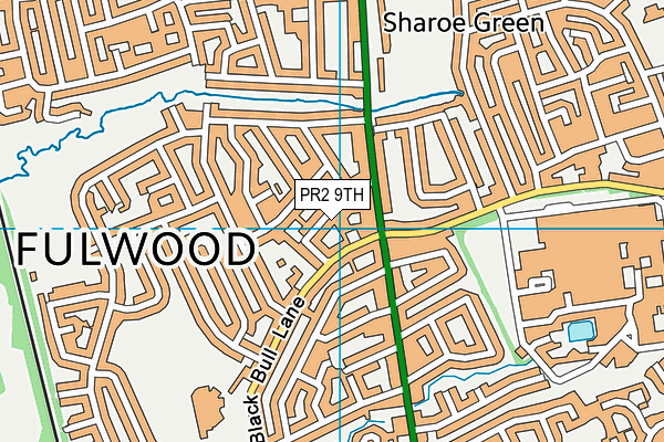 PR2 9TH map - OS VectorMap District (Ordnance Survey)