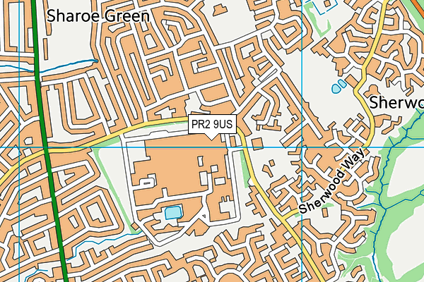 PR2 9US map - OS VectorMap District (Ordnance Survey)